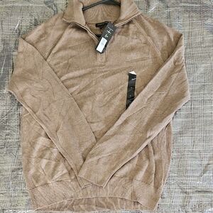 Banana Republic Men's Tan Zip-Up Sweater